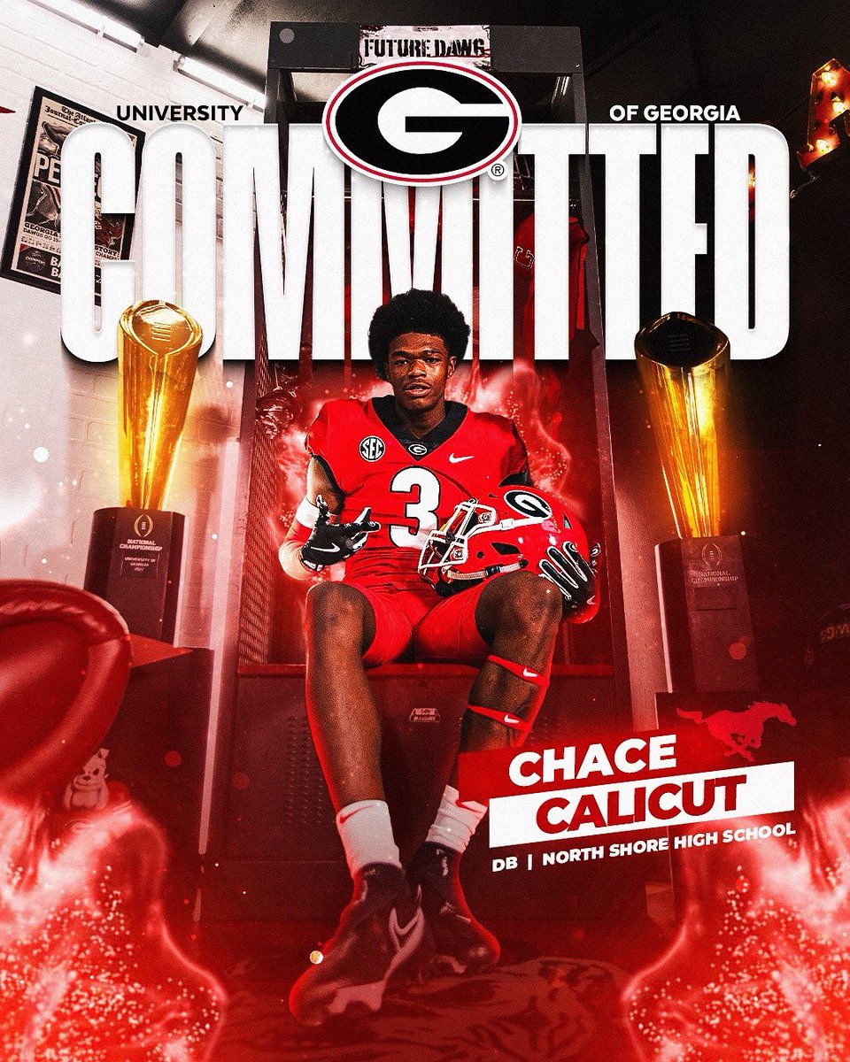 BREAKING: 2026 North Shore (TX) Four-Star DB Chace Calicut has committed to Georgia!

Calicut commits to the Bulldogs over Texas and Michigan among others! #txhsfb