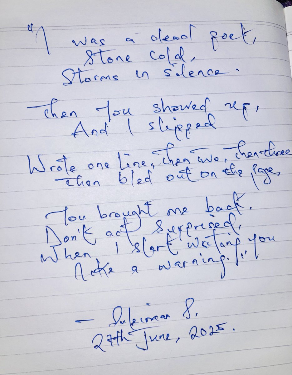 Wrote one line, then two, then three...
Then I bled out on the page.

Folded the paper and gifted it to her.

She smiled and... suddenly I was sixteen again!

It wasn't love...
But if it ever was, it'd look a lot like this.