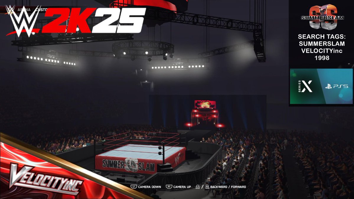 #WWEGames #WWE2K25 The SUMMERSLAM 1998 show is available now on WWE 2K25 Community Creations (PS5/XBSX only)
Search Tags:
VELOCITYinc
SUMMERSLAM
1998
Account: VELOCITYincTWO
THX to <a href="/ForeignFeral/">FERAL //</a> for the arena textures