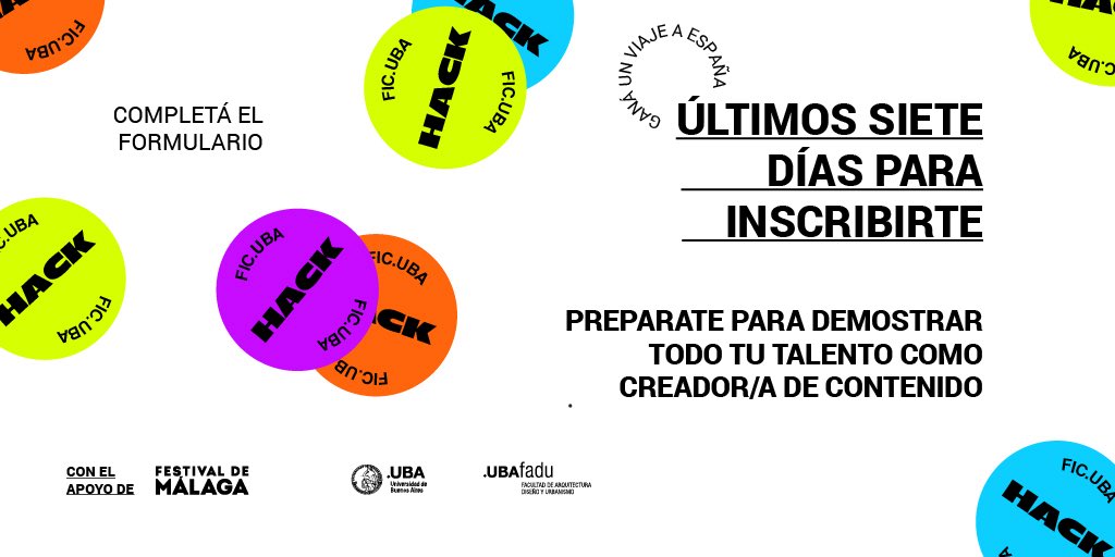 hackficuba's tweet image. 🎥💥 ¿Qué estás esperando? ¡Podés ser uno de los ganadores del viaje al festival de Málaga! Inscribite hoy completando el formulario (𝒍𝒊𝒏𝒌 𝒆𝒏 𝒃𝒊𝒐) 🔗

🗓️Tenés tiempo hasta el 4 de julio
¡No cuelgues!

#HackFICUBA #HackFICUBA25 #FICUBA #Cine #UBA