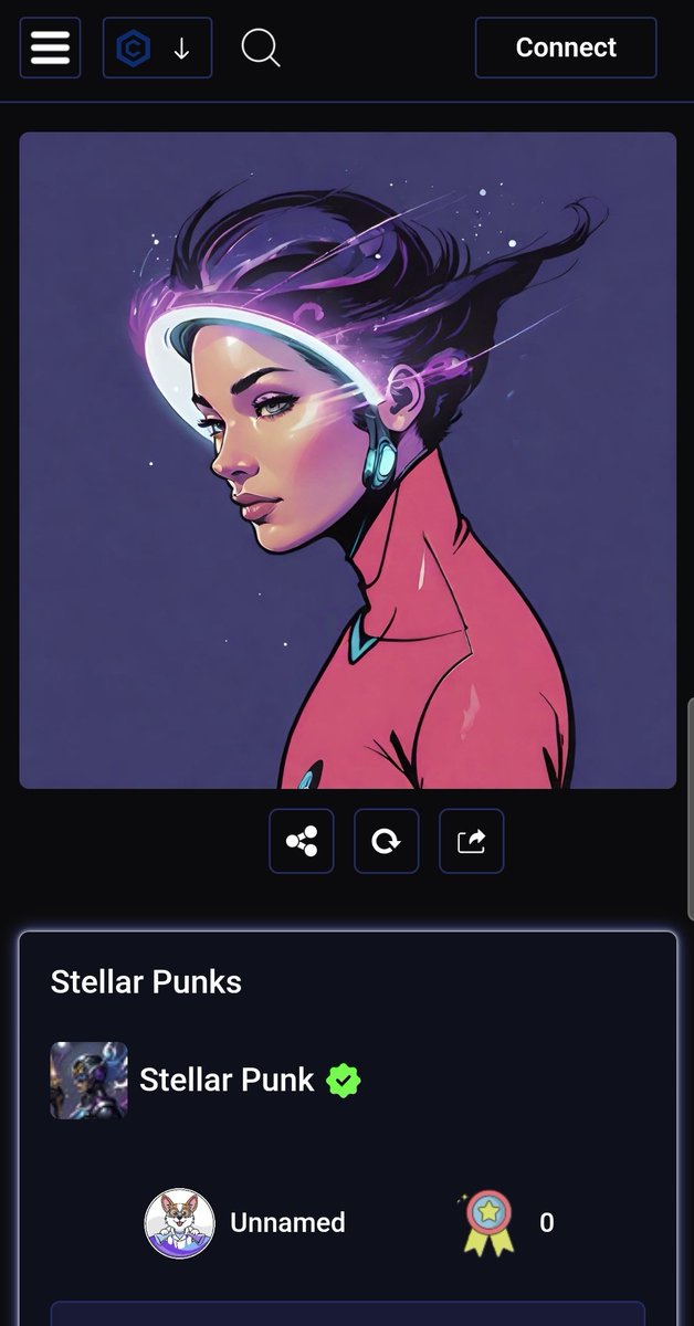 Stellar Punk 59/333 on $cro #cronos just sold for 555 $cro! Making it the highest selling spunk on secondary to date on Corgi Studio. 198 spunks are staked to $wts
 A year ago we launched on #polygon you can still mint a Stellar Punk for 65-75 $pol

The owner of Stellar Punk