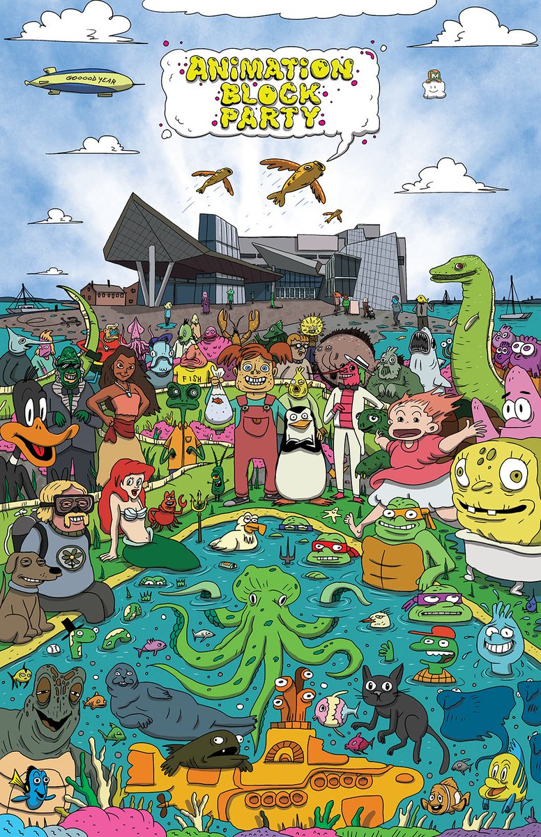 animationblock's tweet image. *Animation Block Party 2025 animationblock.com/aquarium @animationblock illustration by @bohnart1
