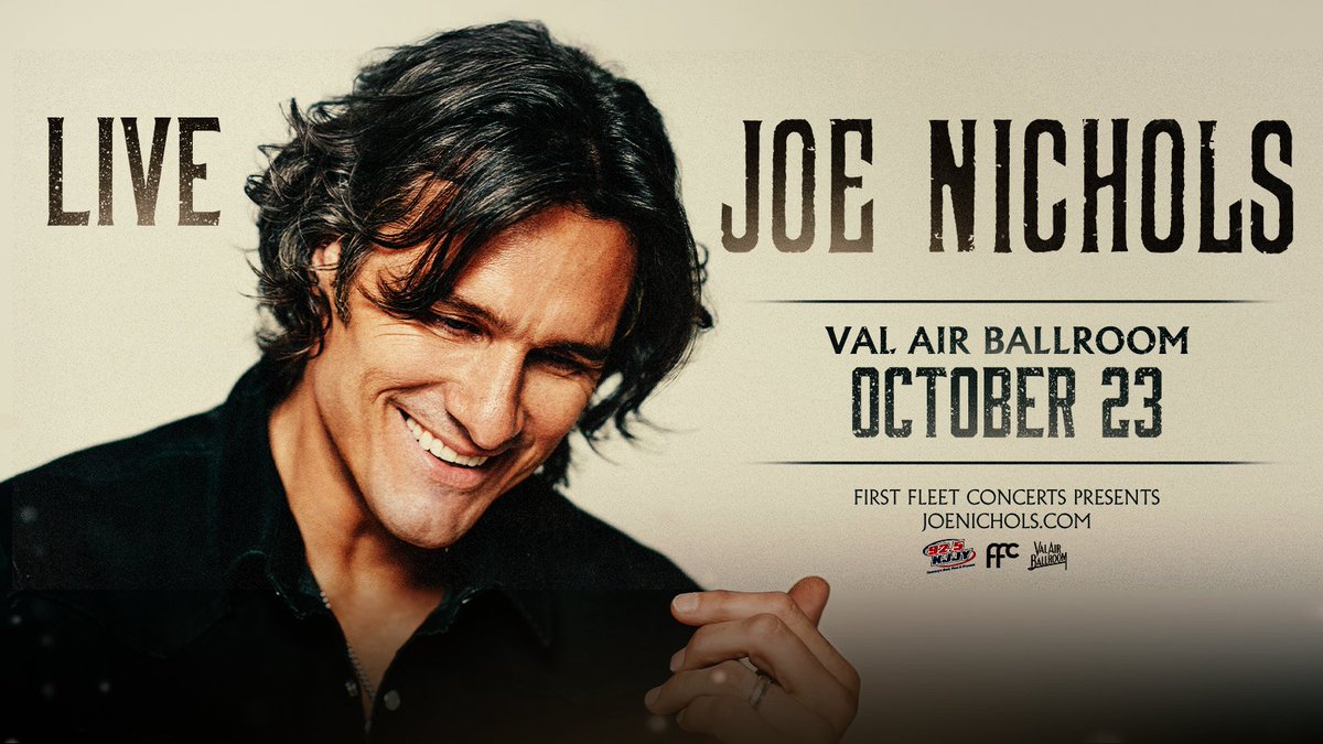 Val Air Ballroom (@valairballroom) on Twitter photo Show Update: <a href="/JoeNichols/">Joe Nichols</a>' performance scheduled for July 18th has been rescheduled for October 23rd. All tickets purchased will be valid for the new date. If you are unable to attend the new date, please reach out to your point of purchase or check out all available options by Show Update: <a href="/JoeNichols/">Joe Nichols</a>' performance scheduled for July 18th has been rescheduled for October 23rd. All tickets purchased will be valid for the new date. If you are unable to attend the new date, please reach out to your point of purchase or check out all available options by