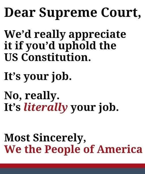 JamesTate121's tweet photo. Republicans on SCOTUS only uphold their bribes. https://t.co/WCfYhWHOmK