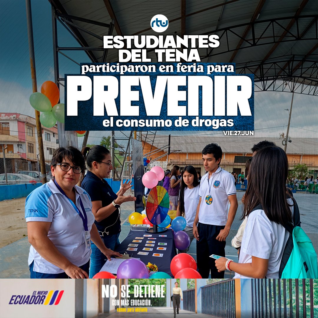 Por el Día Internacional de Lucha contra las Drogas, estudiantes de varias unidades educativas del Tena participaron en una feria educativa de Salud. La actividad forma parte del programa “Desde la educación hacia la prevención”.
Más detalles👉 f.mtr.cool/skrielegqx