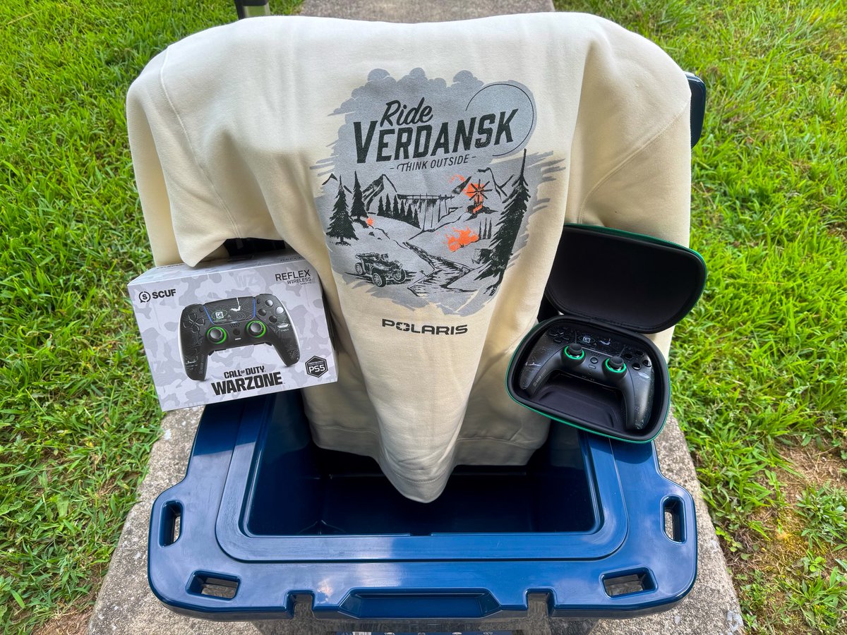 nah bc <a href="/ScufGaming/">SCUF</a> &amp; <a href="/PolarisORV/">Polaris Off-Road</a> really hooked me UP with this care package 

• warzone themed reflex pro
• “ride verdansk” hoodie that goes hard
• 30qt POLARIS cooler JUST IN TIME FOR SUMMER! 

giving one of these away live TONIGHT so pull up or be sad about it later