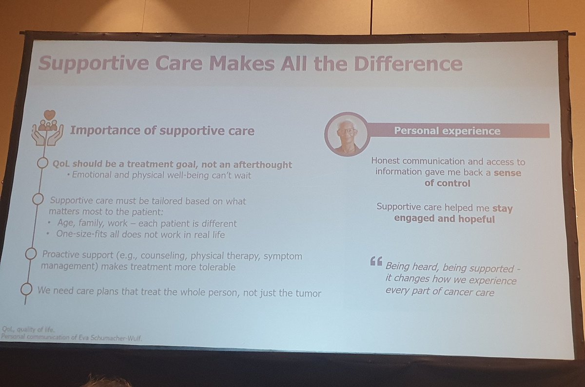 dquin_ng's tweet image. "My tumor is triple negative, but I am triple positive!"
Memorable quotes shared by Eva Schumacher-Wulf (@MammaMiaMagazin) at #mascc25. To her, supportive care has helped with staying positive and being engaged in her fight against #MetastaticBreastCancer #bcsm.