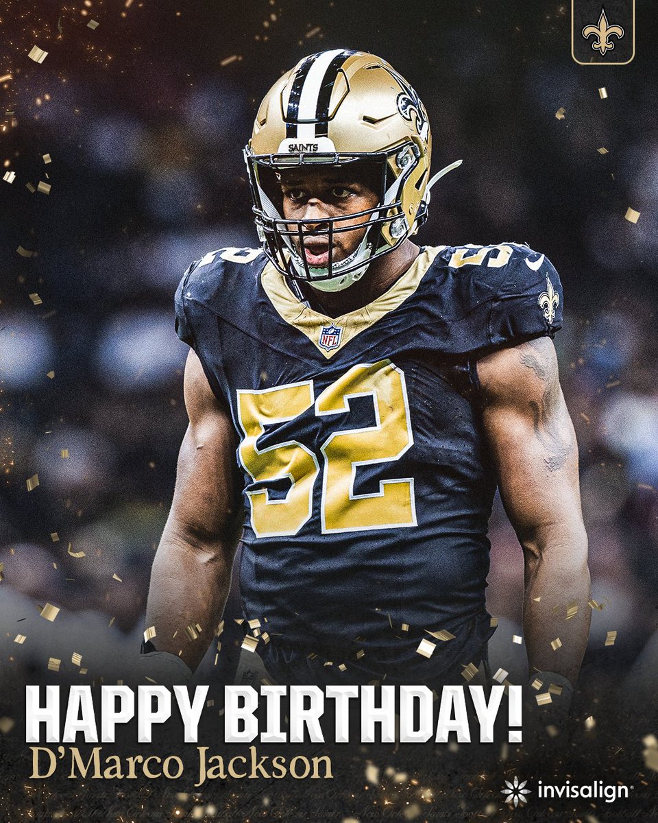 Saints's tweet image. Happy birthday, D'Marco Jackson! 🎉
#Saints | @Invisalign