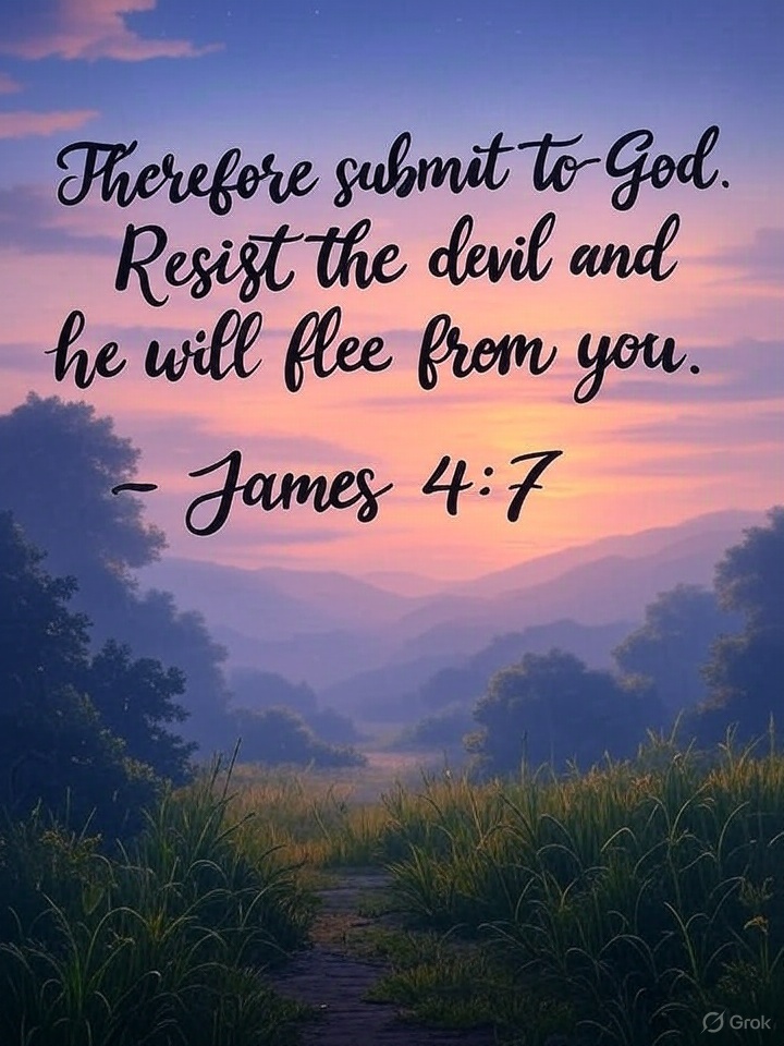 Therefore submit to God.
Resist the devil and he will flee from you.

~James 4:7🪔

Have a safe and blessed weekend!