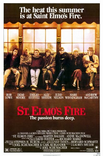 OldSchool80s's tweet photo. June 28, 1985: 40 years ago, St. Elmo's Fire was released in theaters. #80s https://t.co/kd1rYMMxM5
