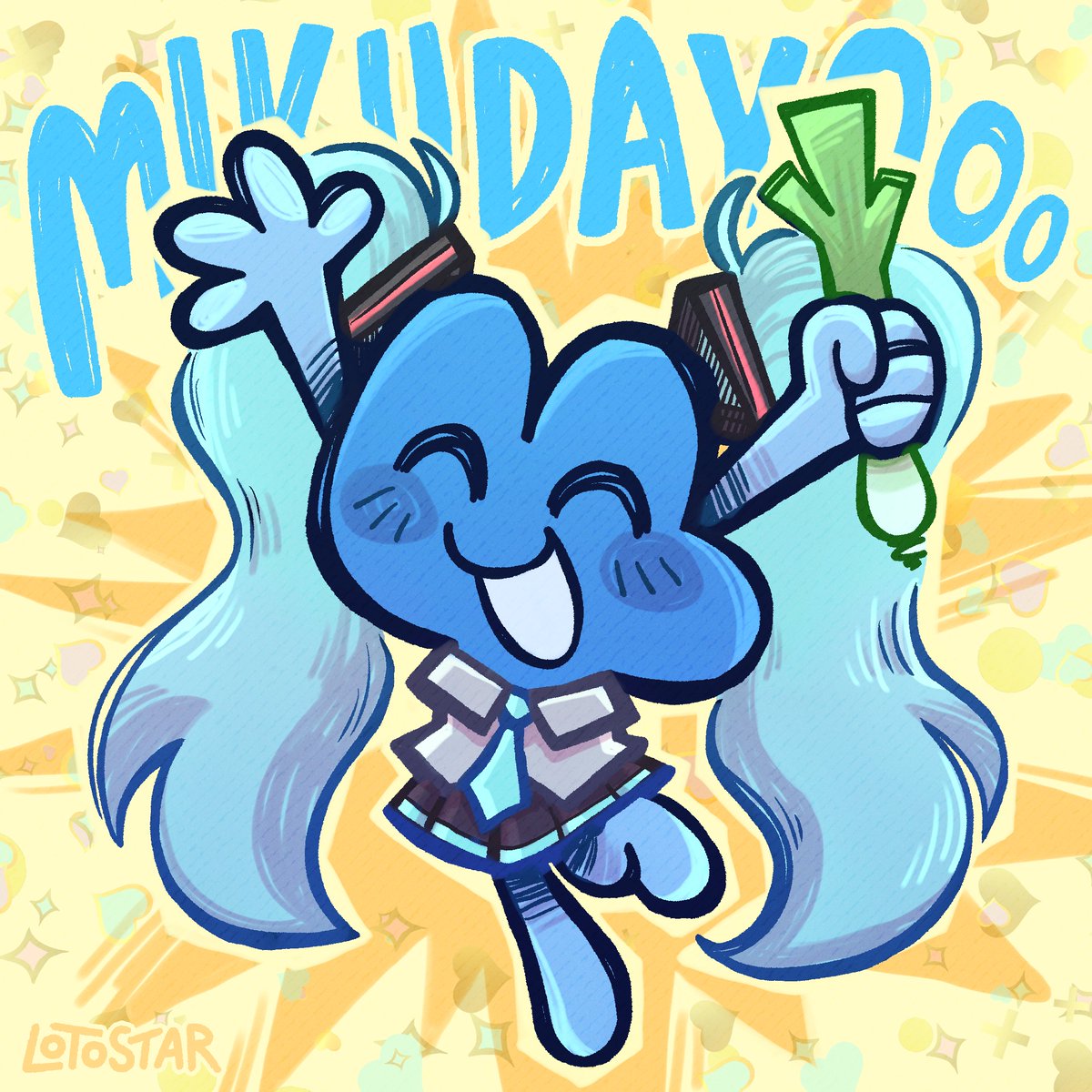 Blue High-pitched voice Shoots beams • (#bfdi #xfohv #tpot Four Hatsune ...