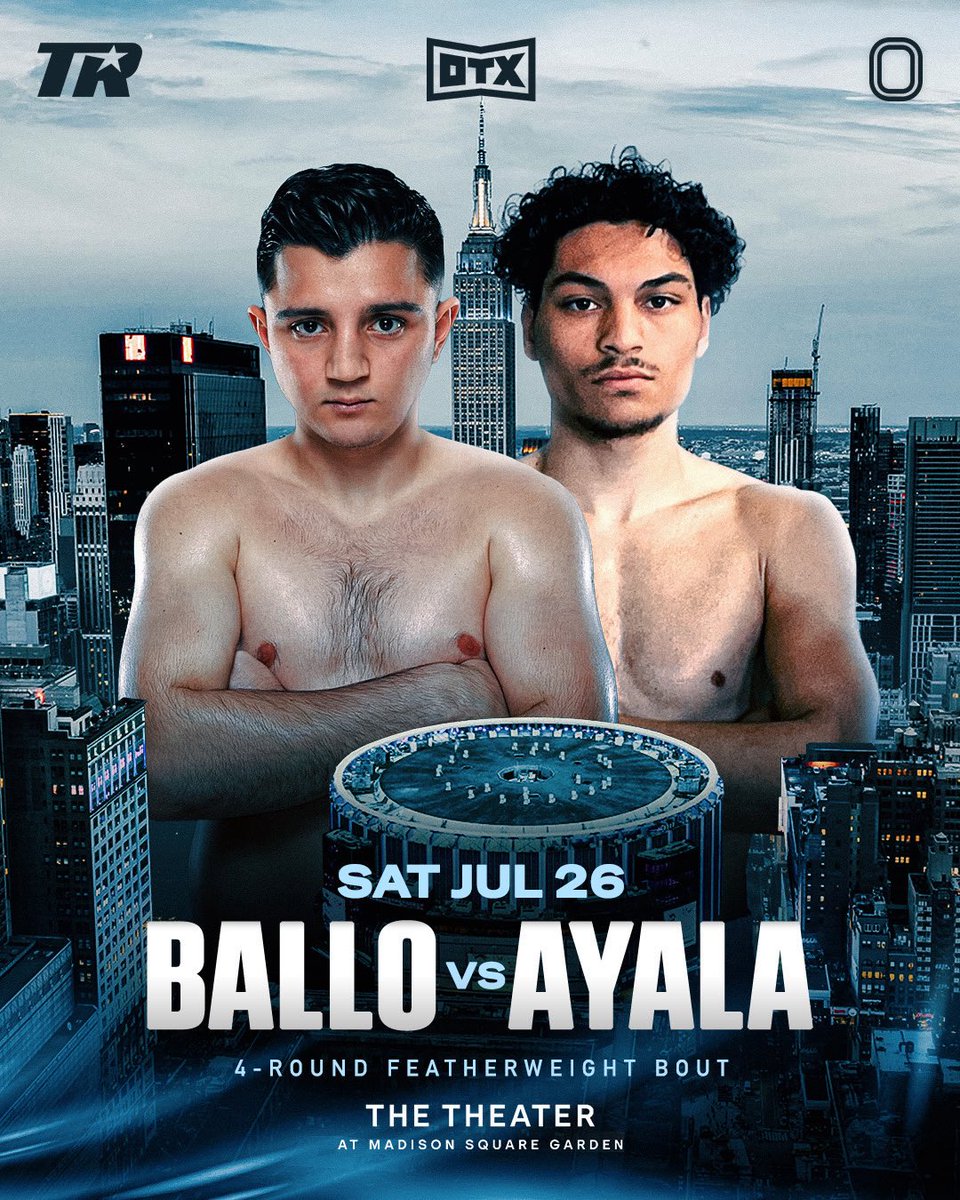 BIG <a href="/OTXBoxing/">Overtime Boxing (OTX)</a> weekend to close out July incoming…

👊 July 25 #OTX15 <a href="/TabernacleATL/">Tabernacle Atlanta</a> 
👊 July 26 the pro debut of <a href="/JuliusBallo/">Julius Ballo</a> at <a href="/TheTheaterAtMSG/">The Theater At MSG</a> <a href="/trboxing/">Top Rank Boxing</a>
