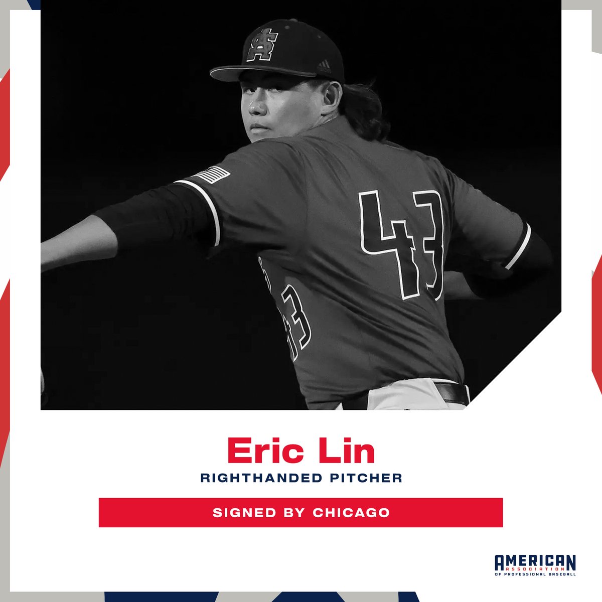 American Association (@aa_baseball) on Twitter photo June 27 Transaction: <a href="/TheChicagoDogs/">Chicago Dogs</a> signed RHP Eric Lin (@ericlin112).
Lin joins Chicago after pitching collegiately for @kubaseball and @southalabamabsb.
baseball.pointstreak.com/player.html?pl… June 27 Transaction: <a href="/TheChicagoDogs/">Chicago Dogs</a> signed RHP Eric Lin (@ericlin112).
Lin joins Chicago after pitching collegiately for @kubaseball and @southalabamabsb.
baseball.pointstreak.com/player.html?pl…