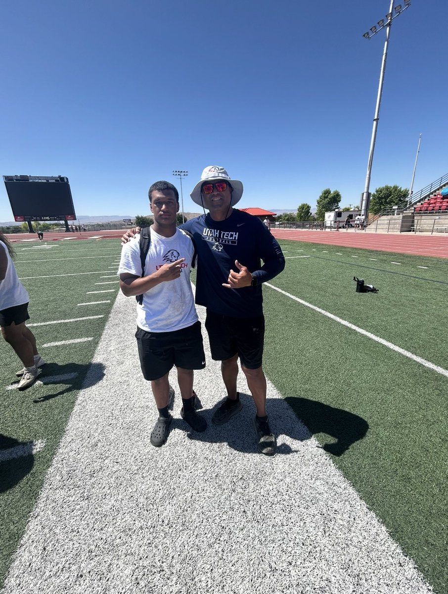 Jayden Rodgers (@jaydenrodgers42) on Twitter photo Had a Great time at the Utah Tech Camp!! Learned a lot of things that iβm going to bring into season! Had a great time showcasing my skills in front of coaches! Thank you <a href="/UtahTech_Fball/">Utah Tech Football</a> for the amazing camp!
<a href="/wilber_68beast/">Coach Rivera</a> <a href="/CoachEdinborou1/">Coach E</a> <a href="/WillieATuckerSr/">Willie A Tucker Sr</a> Had a Great time at the Utah Tech Camp!! Learned a lot of things that iβm going to bring into season! Had a great time showcasing my skills in front of coaches! Thank you <a href="/UtahTech_Fball/">Utah Tech Football</a> for the amazing camp!
<a href="/wilber_68beast/">Coach Rivera</a> <a href="/CoachEdinborou1/">Coach E</a> <a href="/WillieATuckerSr/">Willie A Tucker Sr</a>