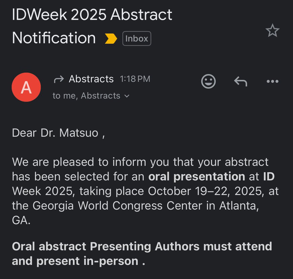 TakaMatsuo_ID's tweet image. Wow! 
I’m thrilled to share that our 2 musculoskeletal infections projects (NVO and septic arthritis) have been accepted for oral presentation! @MayoClinicINFD #OrthoID 

Huge thanks to my mentors, collaborators, and reviewers🙏

Looking forward to seeing you in Atlanta!!…