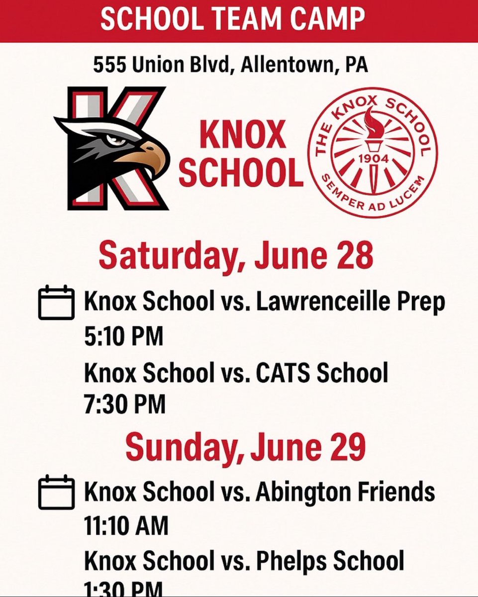 Coaches come check us out this weekend during the Mid Atlantic Independent live period! <a href="/KnoxHoops2024/">Knox Basketball Development Academy</a>
