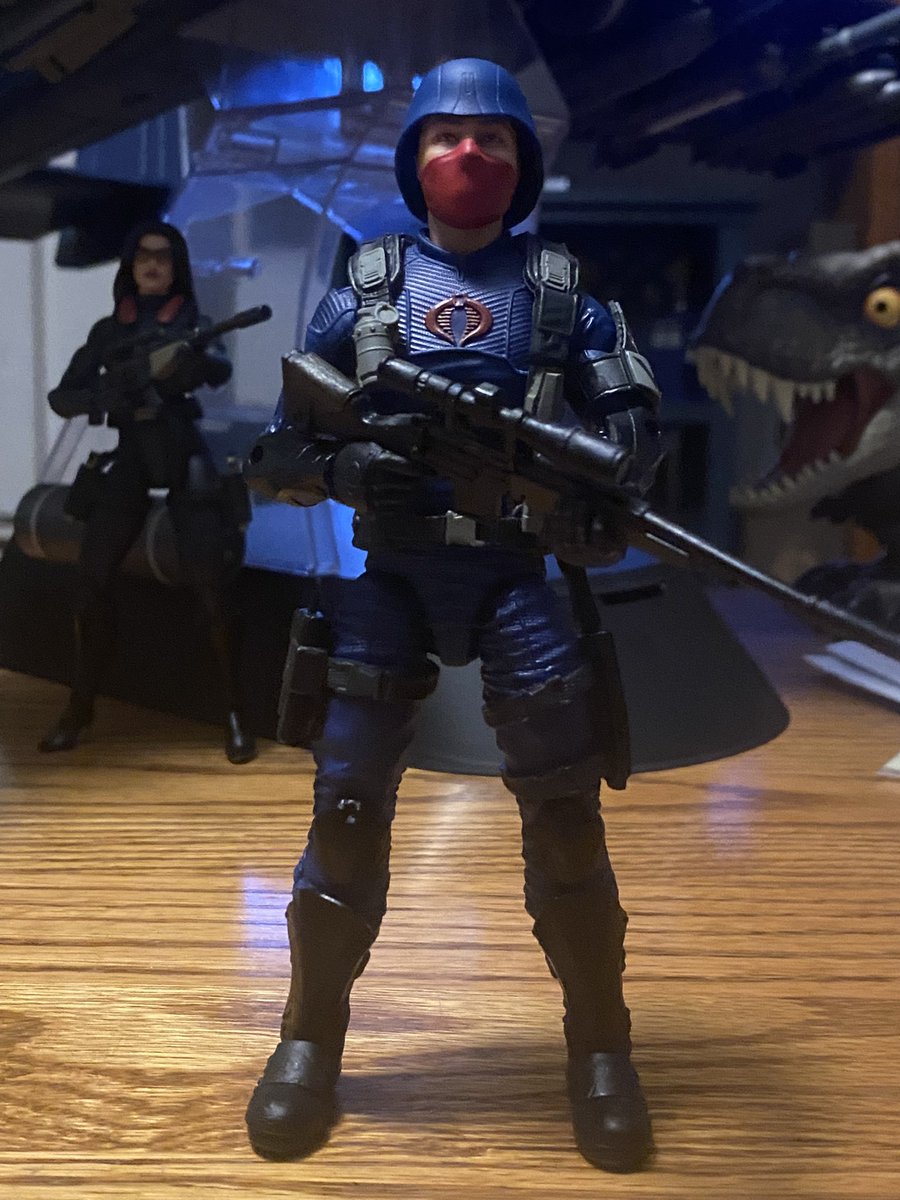 nickjones1979's tweet photo. I used the #Cobra Rattler Gunner alternate head and neck with a retro card Trooper to quickly kitbash a more Marvel Comic based Trooper.
#Haslab 
#GIJoeClassifiedSeries https://t.co/nGt2FC9AJ3