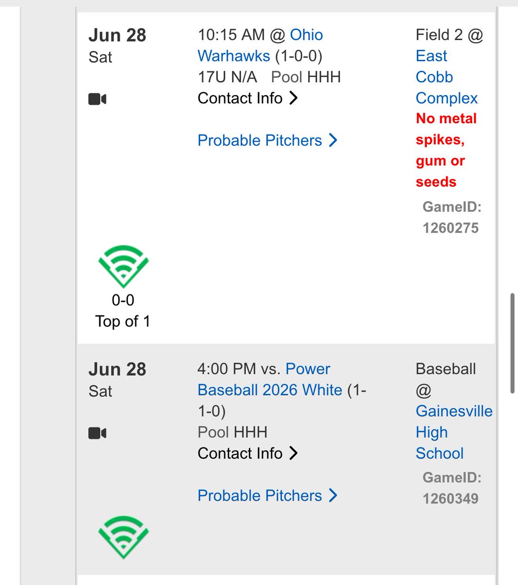New Schedule for tomorrow!!!