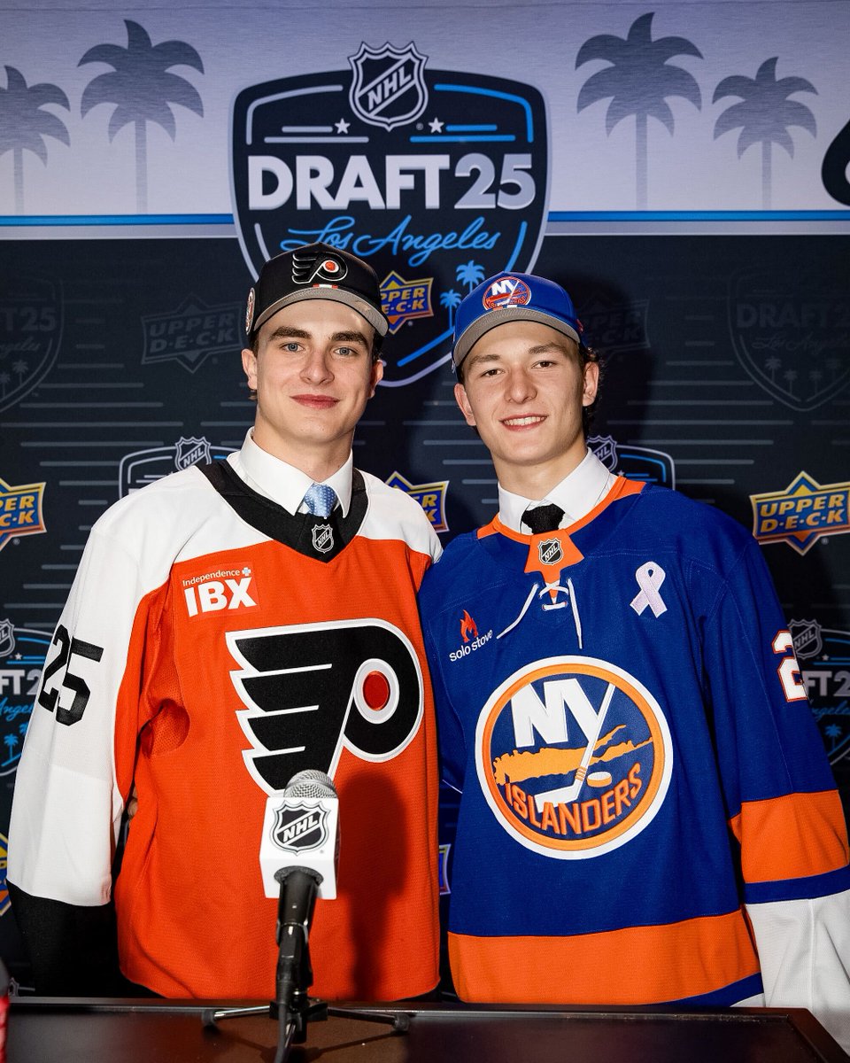 Couple of buds ✌️

Cc: Porter Martone &amp; Matthew Schaefer

📺: 2025 Upper Deck #NHLDraft on <a href="/espn/">ESPN</a>, <a href="/ESPNPlus/">ESPN+</a>, <a href="/Sportsnet/">Sportsnet</a> and <a href="/TVASports/">TVA Sports</a>