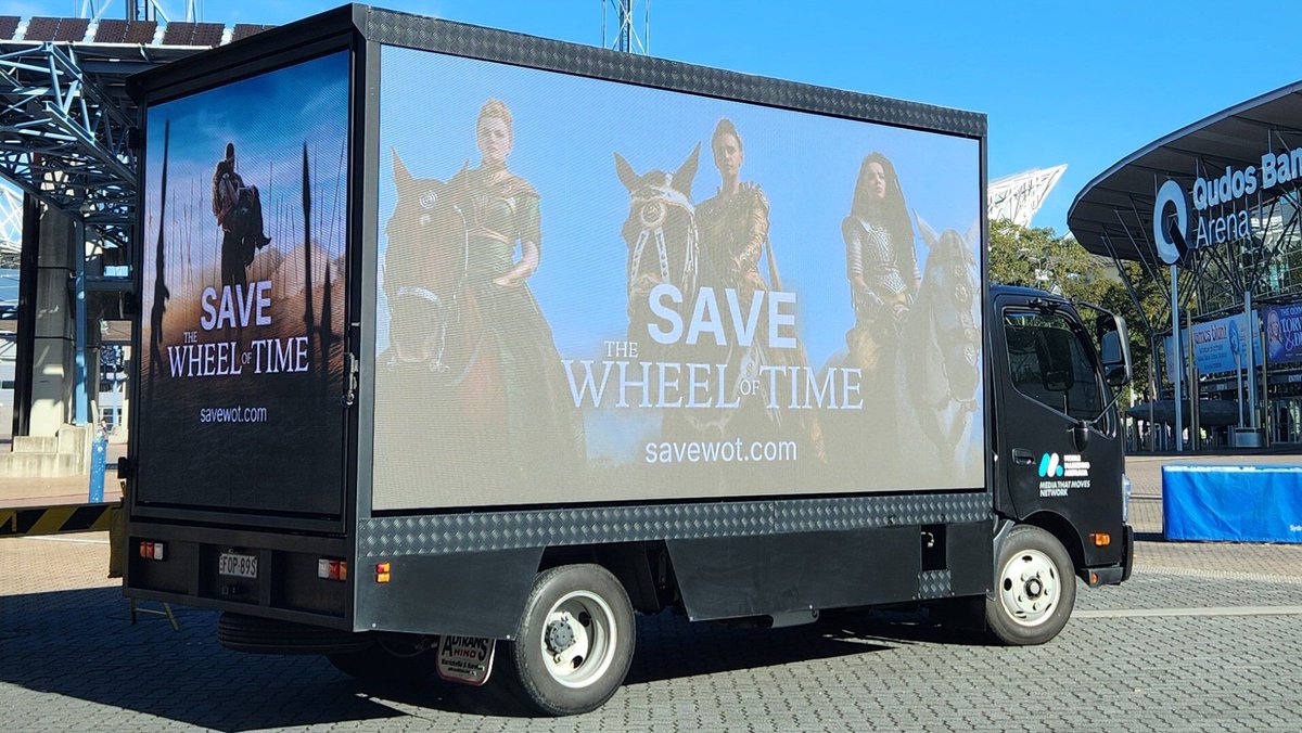 The Sydney digital billboard truck is on the road again today! We'll be at The Rocks from 10am to 4pm local time! 
#SaveWOT #TheWheelOfTime