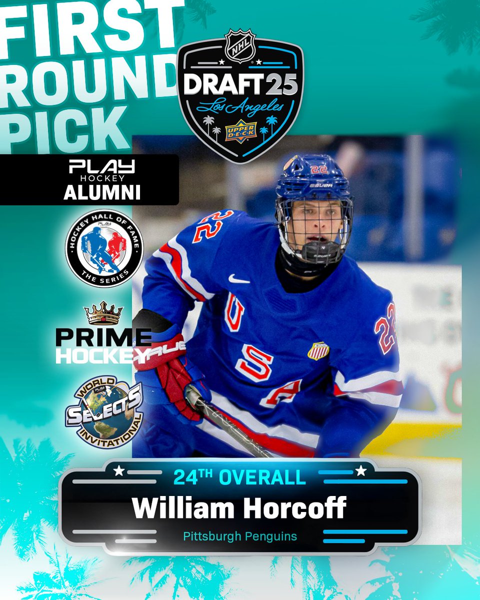 📈Alumni Achievement | William Horcoff

Congratulations to Will on being selected by the Pittsburgh Penguins with the 24th overall pick in the 2025 #NHLDraft

He burst on the scene at a young age, recording 19 points in 9 games at the World Selects Invitational U15 event!
