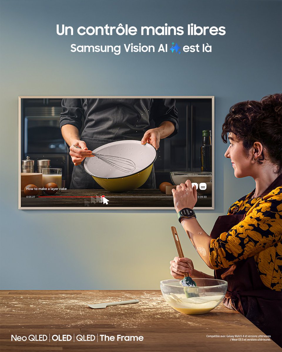 Un simple geste suffit. Contrôlez votre TV sans télécommande grâce à Universal Gestures avec votre Galaxy Watch.

#2025NewAITV #SamsungVisionAI #VisionAI #SamsungAITV #AITV #Samsung