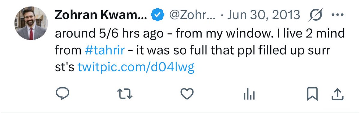 We can now prove Zohran Mamdani was in Cairo at the start of the Coup d'état 

He had an apartment set up in the city prior to the event.