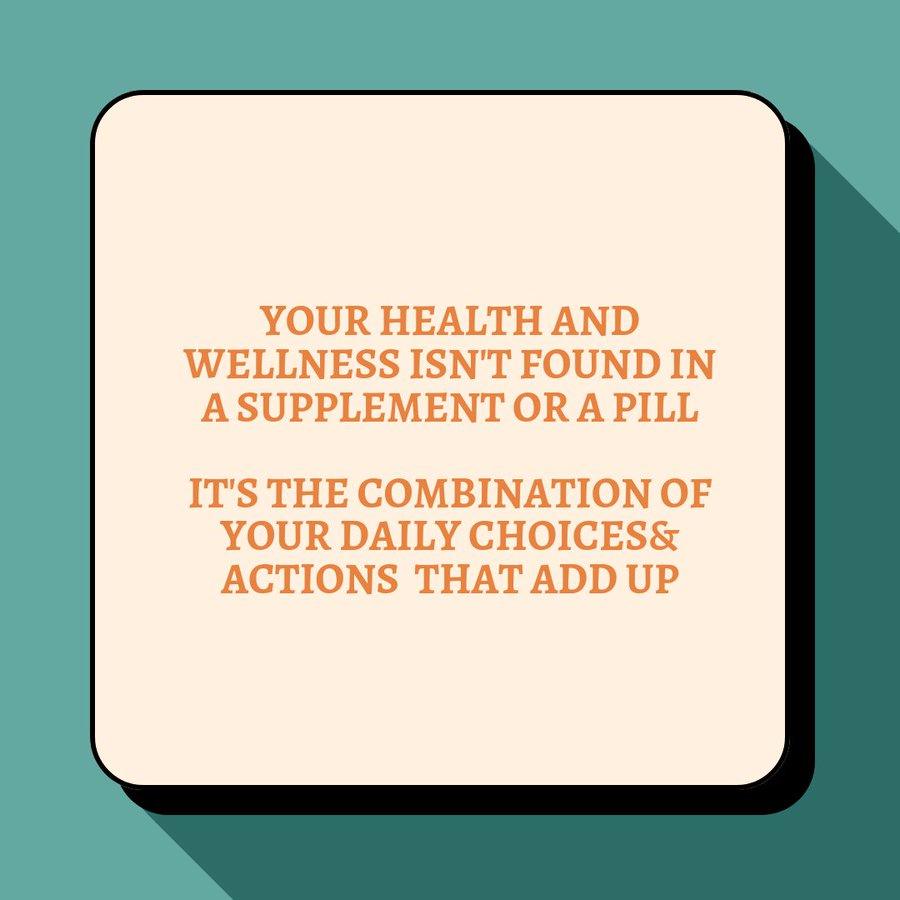 Long-term health depends on your eating habits, lifestyle, stress management and movement.

If there is an area of your health that you're looking to improve, start with small, realistic actions until they become a habit. 

▶️Consistency is key here!!

▶️Small habits that make a