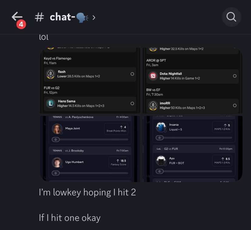 sportspickplus's tweet photo. Posted some esports slips in the discord

Hit two! For 125 total 

Will keep researching and posting esports in discord (dm to join it’s free)

Getting better at it imo! https://t.co/RTdD4c43A9