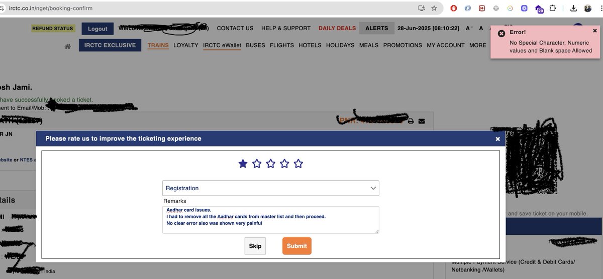 santoshjami's tweet image. Irony of feedback section, making it so difficult to provide feedback as well.  Keep it simple if you want to listen from your Users!
@IRCTCofficial #poordesign