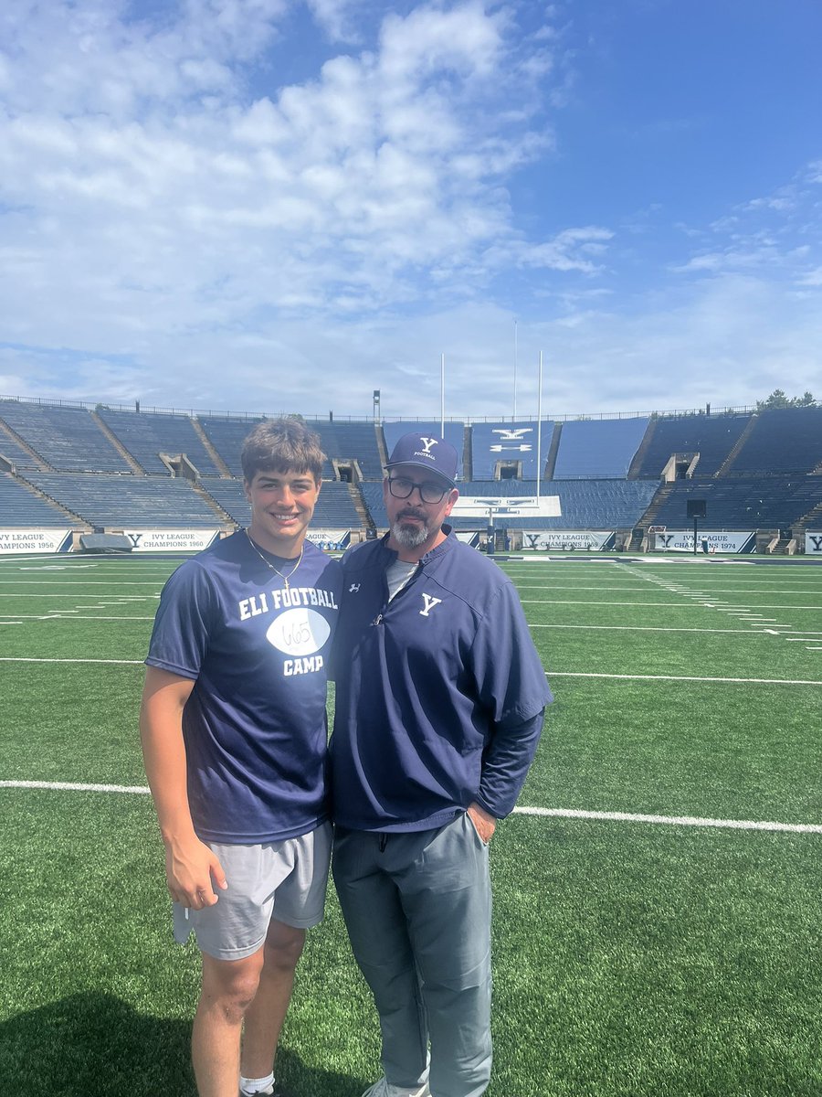Dante Benvenuti (@dante_benvenuti) on Twitter photo Incredible camp at the historic Yale Bowl today! Thank you <a href="/yalefootball/">Yale Football</a> & <a href="/CoachRenoYale/">Tony Reno</a> for the invite. Special thanks to <a href="/coachjjanderson/">Jay Anderson</a> & <a href="/coach_smcgowan/">Sean McGowan</a> for coaching me up with great detail. Nice to meet <a href="/Bigstef72/">Stefon Wheeler</a> & talk a little after camp. Thank you Yale Coaches! Incredible camp at the historic Yale Bowl today! Thank you <a href="/yalefootball/">Yale Football</a> & <a href="/CoachRenoYale/">Tony Reno</a> for the invite. Special thanks to <a href="/coachjjanderson/">Jay Anderson</a> & <a href="/coach_smcgowan/">Sean McGowan</a> for coaching me up with great detail. Nice to meet <a href="/Bigstef72/">Stefon Wheeler</a> & talk a little after camp. Thank you Yale Coaches!