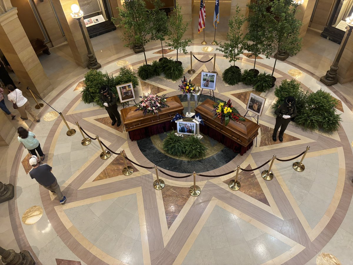 Minnesotans are showing their respect for Melissa and Mark Hortman here at the MN State Capitol. Public viewing was originally slated to end at 5pm, but there’s still a line of people patiently waiting to get in. <a href="/kare11/">KARE 11</a>