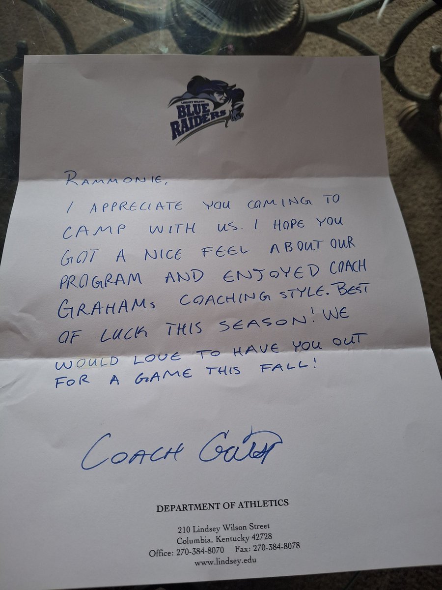 Rammonie Bradford (@tunermonie) on Twitter photo I am grateful to have received these letters from <a href="/LWUfootball/">LWU Football</a> Big thanks to @CoachGraham_LWC and Coach Oliver for the opportunity and encouragement. I'm ready to keep grinding this senior season! ๐ช๐พ๐ #BlueRaiders #LWC #SeniorSeason #RecruitmentJourney I am grateful to have received these letters from <a href="/LWUfootball/">LWU Football</a> Big thanks to @CoachGraham_LWC and Coach Oliver for the opportunity and encouragement. I'm ready to keep grinding this senior season! ๐ช๐พ๐ #BlueRaiders #LWC #SeniorSeason #RecruitmentJourney