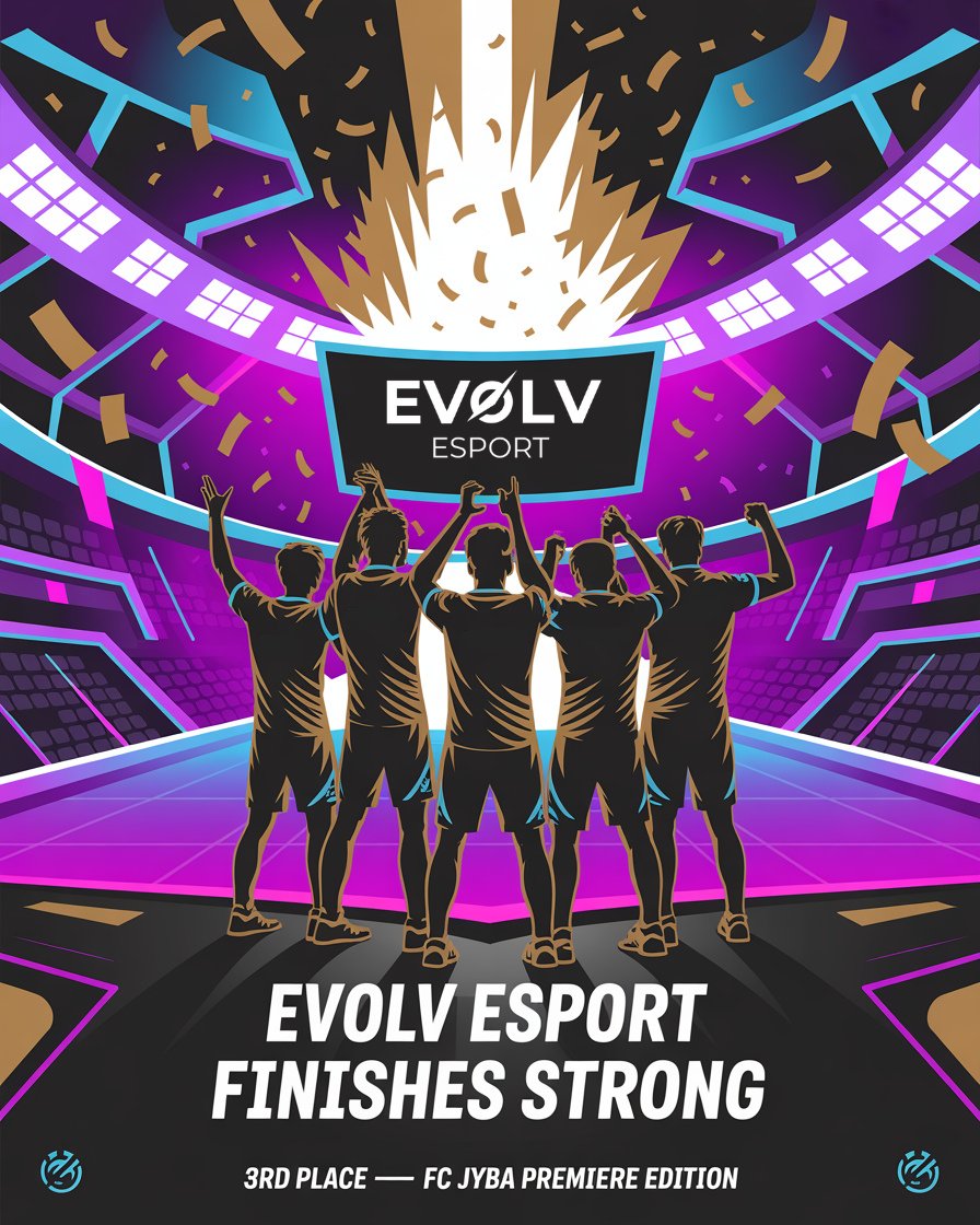 evolv_esport_'s tweet image. 🥉 3ᵉ place pour Evolv Esport sur la première édition du tournoi FC Jyba !
Un beau parcours sur Rematch, le nouveau jeu de foot, dans un format 5v5 ultra compétitif.
On progresse, on construit, on vise plus haut à chaque match.
#EvolvEsport #FCJyba #Rematch #Esport #OLV