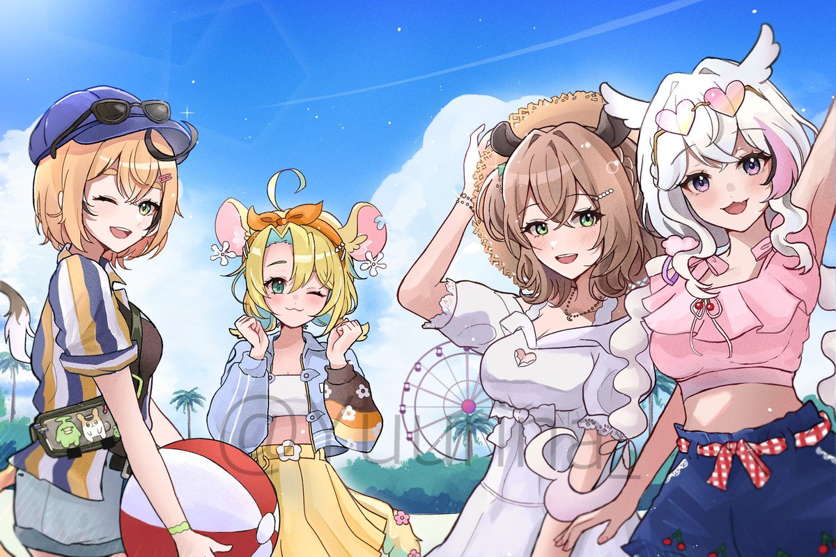 I was in charge of the postcard illustration for #VirtualVacation2025 🏖️ !! Thank you oshiSPARK for the amazing opportunity! Hope you see you there 🫶 #doobart #AshtonARTen #nimagery #hyunillust
