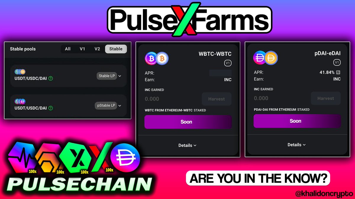 ⚠️#PulseChain will become a blackhole for liquidity!

⚡️ With never-been-done-before tech of $pDAI and $pWBTC

☑️ People will finally be able to generate yield off their $WBTC (and pWBTC) instead of it collecting dust.
🚫 You no longer will need to buy expensive hardware to make