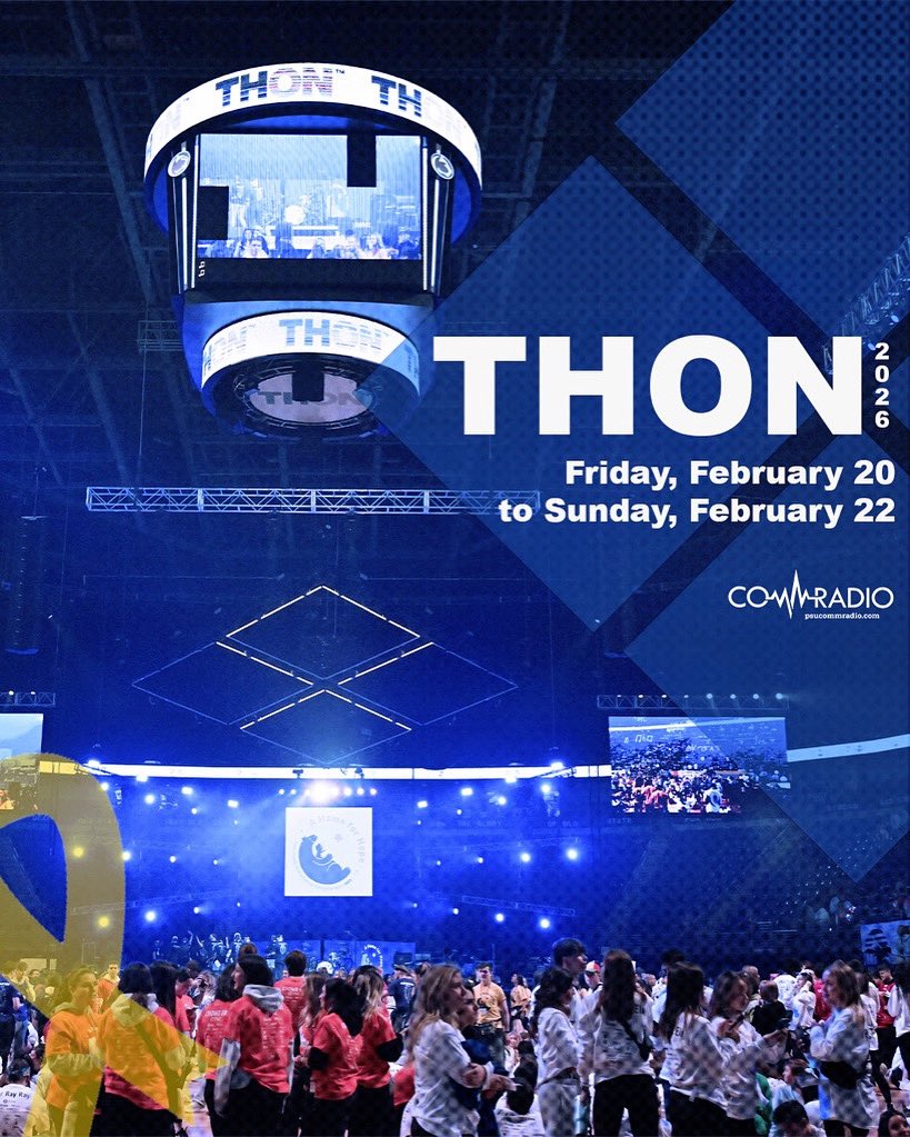 PSUCommRadio's tweet image. Mark your calendars 🗓️
@THON will take place February 20-22, 2026🎗️