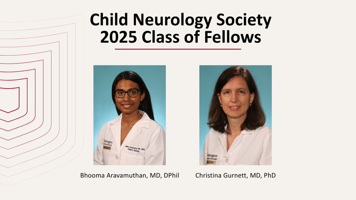Bhooma Aravamuthan, MD, DPhil, and Christina Gurnett, MD, PhD, have been honored with invitations to join the 2025 Class of Fellows for the Child Neurology Society, highlighting their "dedication to exceptional patient care and professional excellence." 
bit.ly/4413RmD