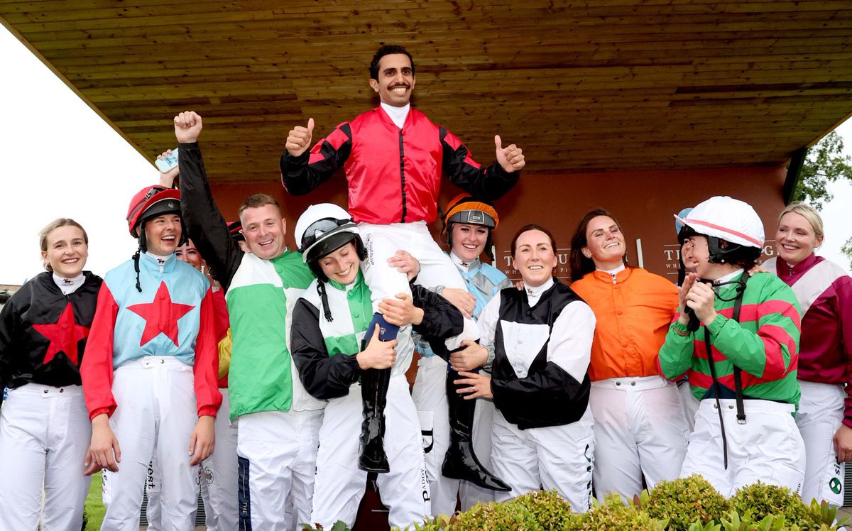 Prairie Dancer wins the 2025 Corinthian Challenge!  Confidently ridden by Mohammed Al Attiyah, the favourite coasts home for trainer Joseph O’Brien @curraghracecourse. Congratulations and well done to all riders, with over €60,000 raised in aid of @irishinjuredjockeys!