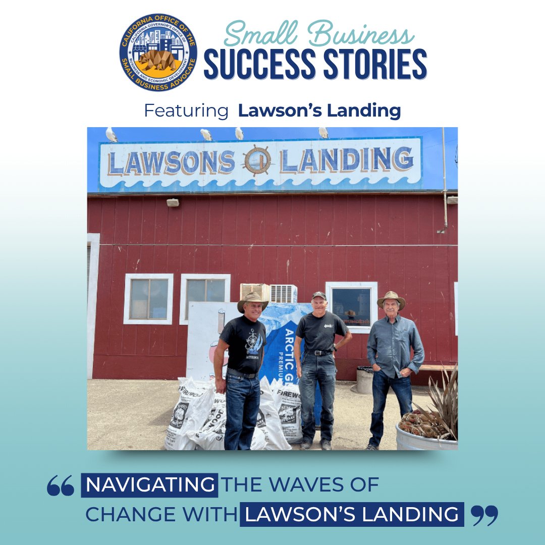 CaliforniaOSBA's tweet image. ๐ #SmallBusinessSuccessStory
Family-owned since 1929 Lawsonโs Landing in Dillon Beach turned to @marinsbdc to weather regulatory challenges.
With expert help, they secured a $4.2M loan & preserved public access to CAโs coast.
#CalOSBA #SBDCSuccess #SupportSmallCA #EcoTourism