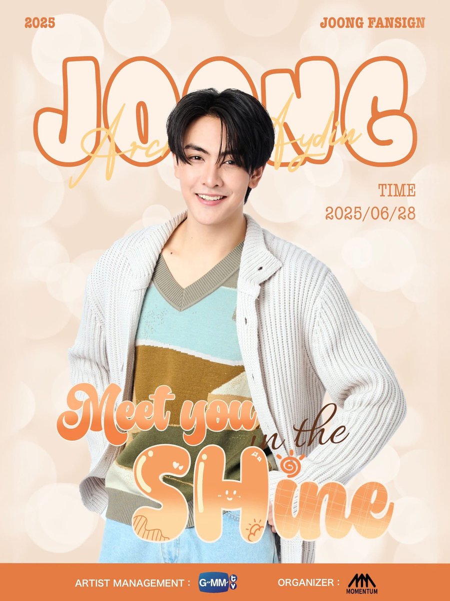 ┏━    ✨TODAY✨     ━┓
  　Joongスケジュール
┗━━━━━━━━━━┛
🗓️2025年6月28日
⭐ Meet you in the SHine
🕐️ 14:00～(日本時間)
📍中国, 上海

[[Let's Trend]]
🕑 13:45～(日本時間)
🗝️  JOONG ALWAYS SHINE 
🏷️#.JoongFansignMeetYouInTheSHine

#จุงอาเชน #JoongArchen