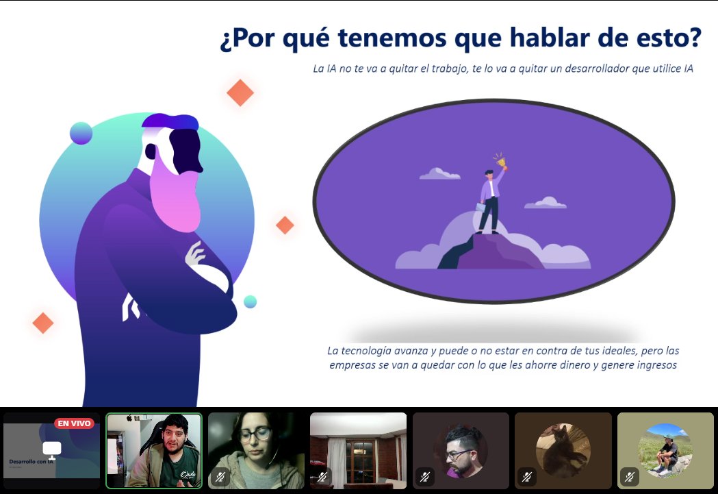 shareit_lat's tweet image. ¿Nos va a reemplazar la IA?

Averigualo en &quot;Desarrollo con IA&quot;, una charla llevada adelante por @NachoPNG, backender en Mercado Libre con +10 años de experiencia.

1. Sumate a la comunidad:
shareit.lat/aboutus

2. Busca el enlace a Discord en uno de los grupos :)