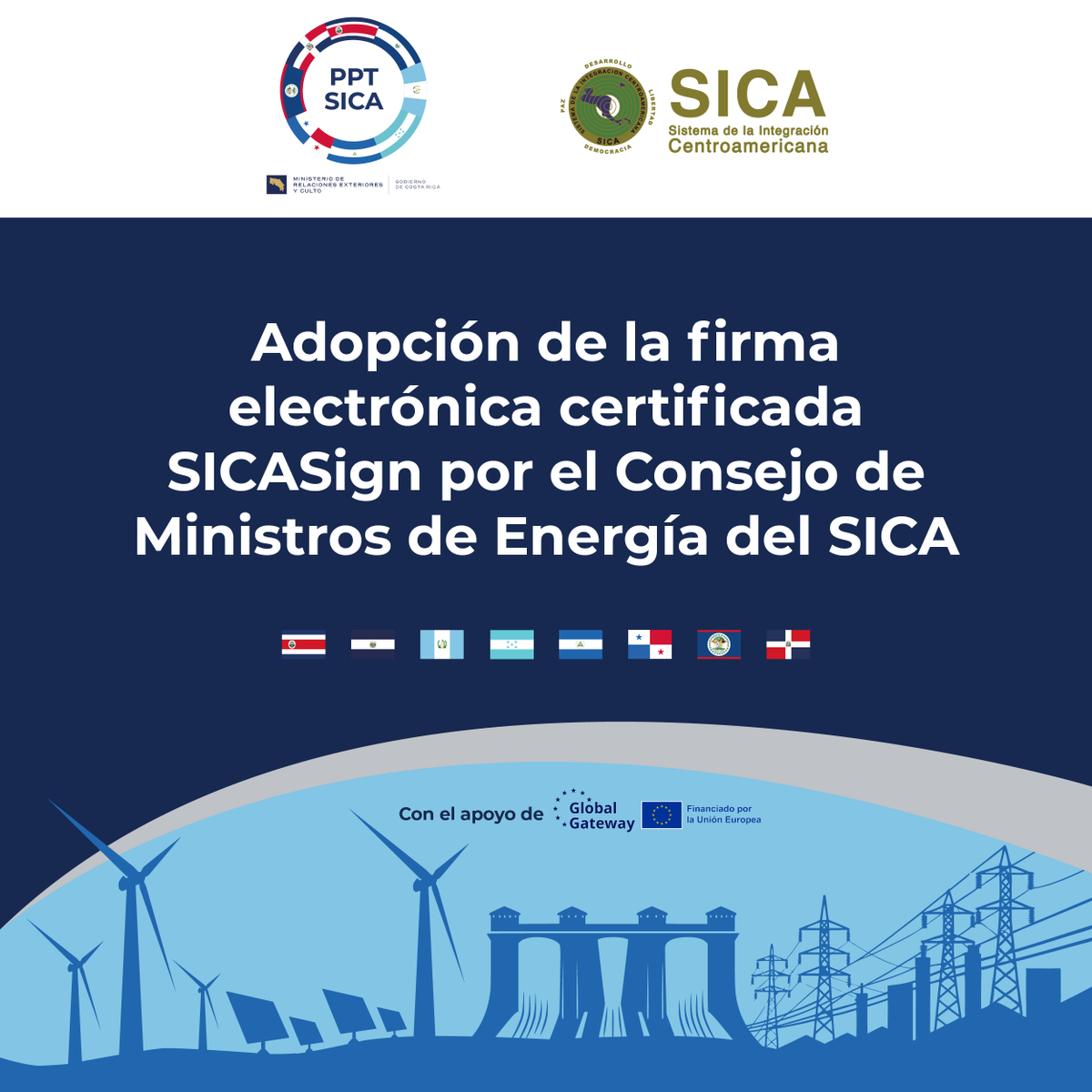 sg_sica's tweet photo. En el marco de la 19a Reunión Ordinaria, el Consejo de Ministros de Energía del SICA aprobó la adopción de la firma y el sello electrónico certificado SICASign.
Esta herramienta digital✍️💻permitirá modernizar los procesos institucionales, reducir costos, así como fortalecer la eficiencia operativa y seguridad en la adopción de decisiones en el marco del Sistema; avanzando hacia la digitalización en la #RegiónSICA.
El #SICASign fue aprobada por el Consejo de Ministros de Relaciones Exteriores en marzo 2023; iniciativa enmarcada en la Estrategia Regional Digital del SICA #ERDI.
#TransformaciónDigital #FirmaElectrónica #PPTSICACR #SICACR2025