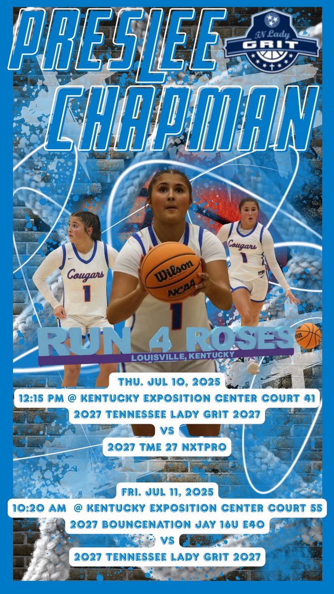 Preslee Chapman (@chapmanpreslee) on Twitter photo Excited to be headed to Louisville! Catch me and <a href="/TNLadyGrit/">Tennessee Lady Grit 2027 (Flenniken)</a> in action <a href="/TFNsRun4Roses/">TFN's Run 4 Roses</a> Classic!
<a href="/PGHTennessee/">Prep Girls Hoops Tennessee</a> <a href="/MeadeHoops/">Amanda Meade</a> <a href="/XavierSoHoops/">Xavier Johnson</a> <a href="/CCHSLadiesBball/">Lady Cougars Bball 🏀</a> <a href="/GirlsHSBB/">GHSBB</a> <a href="/JrAllStarBB/">Jr. All-Star Girls Basketball</a> <a href="/TheTNReport/">TheTNReport</a> <a href="/BballCrazy/">BballCrazy®</a> <a href="/TnVarsity/">TNVarsity</a> Excited to be headed to Louisville! Catch me and <a href="/TNLadyGrit/">Tennessee Lady Grit 2027 (Flenniken)</a> in action <a href="/TFNsRun4Roses/">TFN's Run 4 Roses</a> Classic!
<a href="/PGHTennessee/">Prep Girls Hoops Tennessee</a> <a href="/MeadeHoops/">Amanda Meade</a> <a href="/XavierSoHoops/">Xavier Johnson</a> <a href="/CCHSLadiesBball/">Lady Cougars Bball 🏀</a> <a href="/GirlsHSBB/">GHSBB</a> <a href="/JrAllStarBB/">Jr. All-Star Girls Basketball</a> <a href="/TheTNReport/">TheTNReport</a> <a href="/BballCrazy/">BballCrazy®</a> <a href="/TnVarsity/">TNVarsity</a>