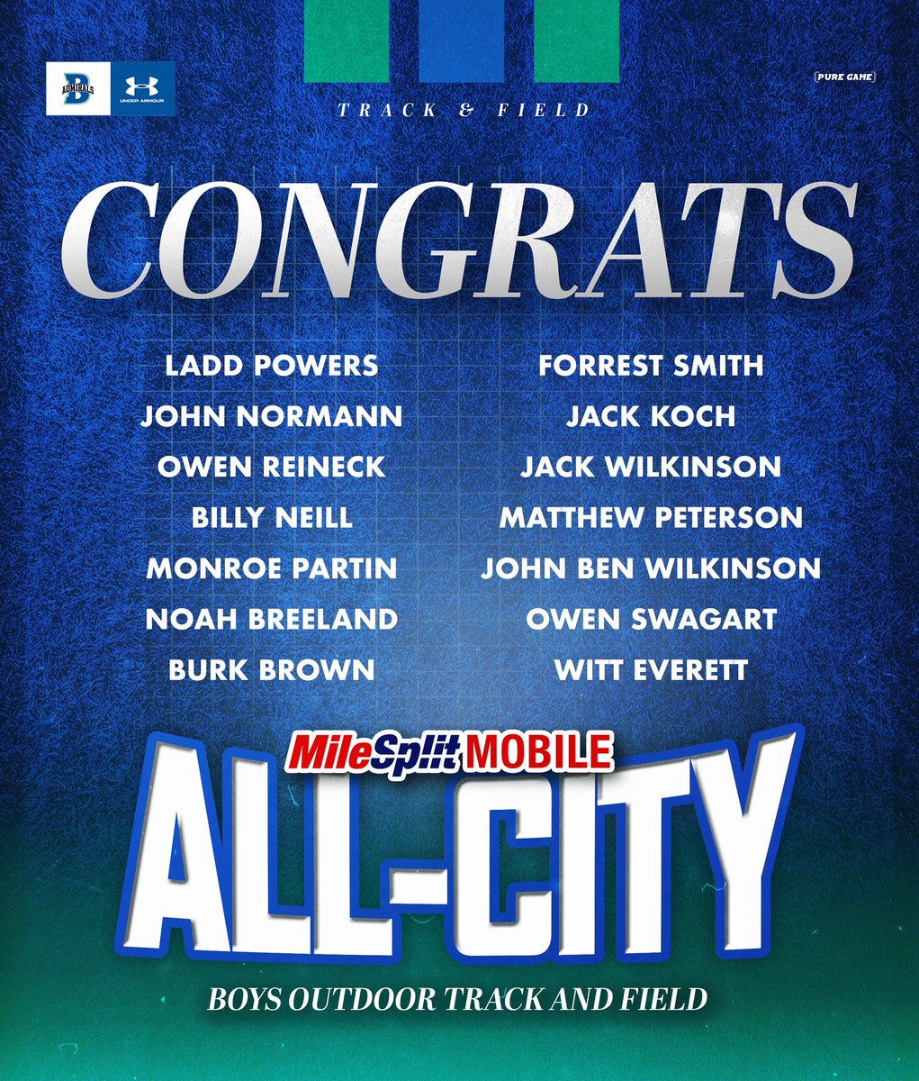 Bayside Athletics (@bayside_admiral) on Twitter photo 🏃🏽 MileSplit recently announced their All-City selections for the greater Mobile area, and Coach Swagart’s Boys Track & Field Team did not disappoint! 
#baysideadmirals 🏃🏽 MileSplit recently announced their All-City selections for the greater Mobile area, and Coach Swagart’s Boys Track & Field Team did not disappoint! 
#baysideadmirals