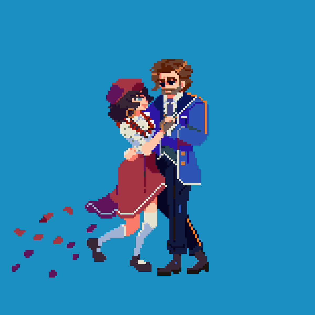 juna_ros's tweet image. &quot;I&apos;m here&quot; &quot;I know&quot; #pixelart #Expedition33