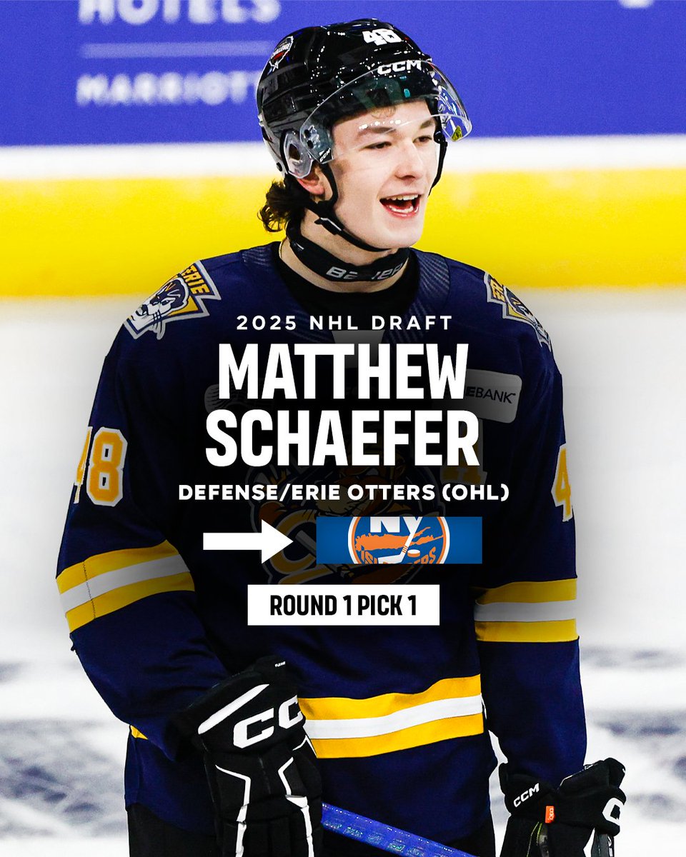 Matthew Schaefer is headed to New York 🤩

The Islanders take him No. 1 overall in the NHL draft!