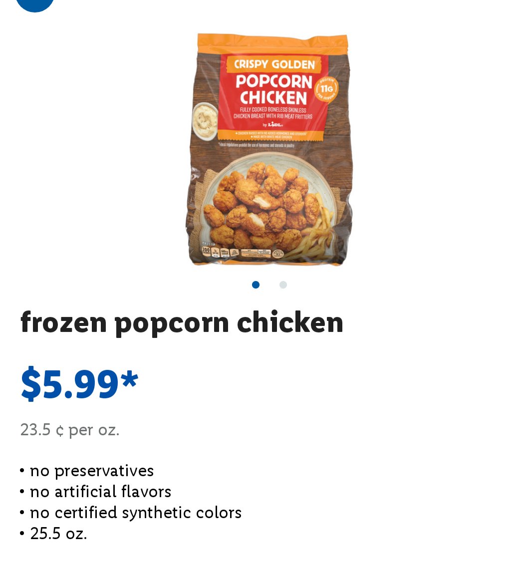CptCarterSG1's tweet image. Fellow seed-oil free seekers! I'm not sure how they've gone under the radar but @LidlUS has seed-oil free popcorn chicken and chicken tenders! It's been a huge life-saver lately with our crew of four kiddos 6 and under