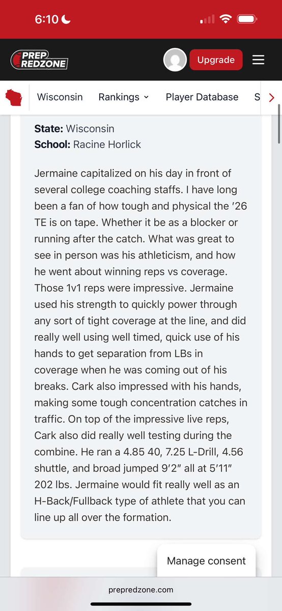 Thank you <a href="/MJ_NFLDraft/">Mark Johnson</a> and <a href="/PrepRedzoneWI/">Prep Redzone Wisconsin</a> for the write up! <a href="/HorlickFootball/">Horlick Football</a>