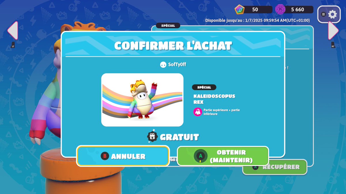 FallGuysLeaks_'s tweet image. Vous pouvez désormais débloquer le skin "Kaléidoscopus Rex" pour célébrer les différences !

#FallGuys